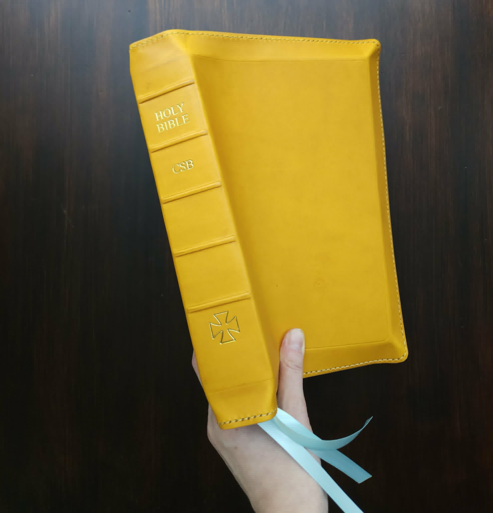 CSB Adorned Bible Rebind - Yellow view 1
