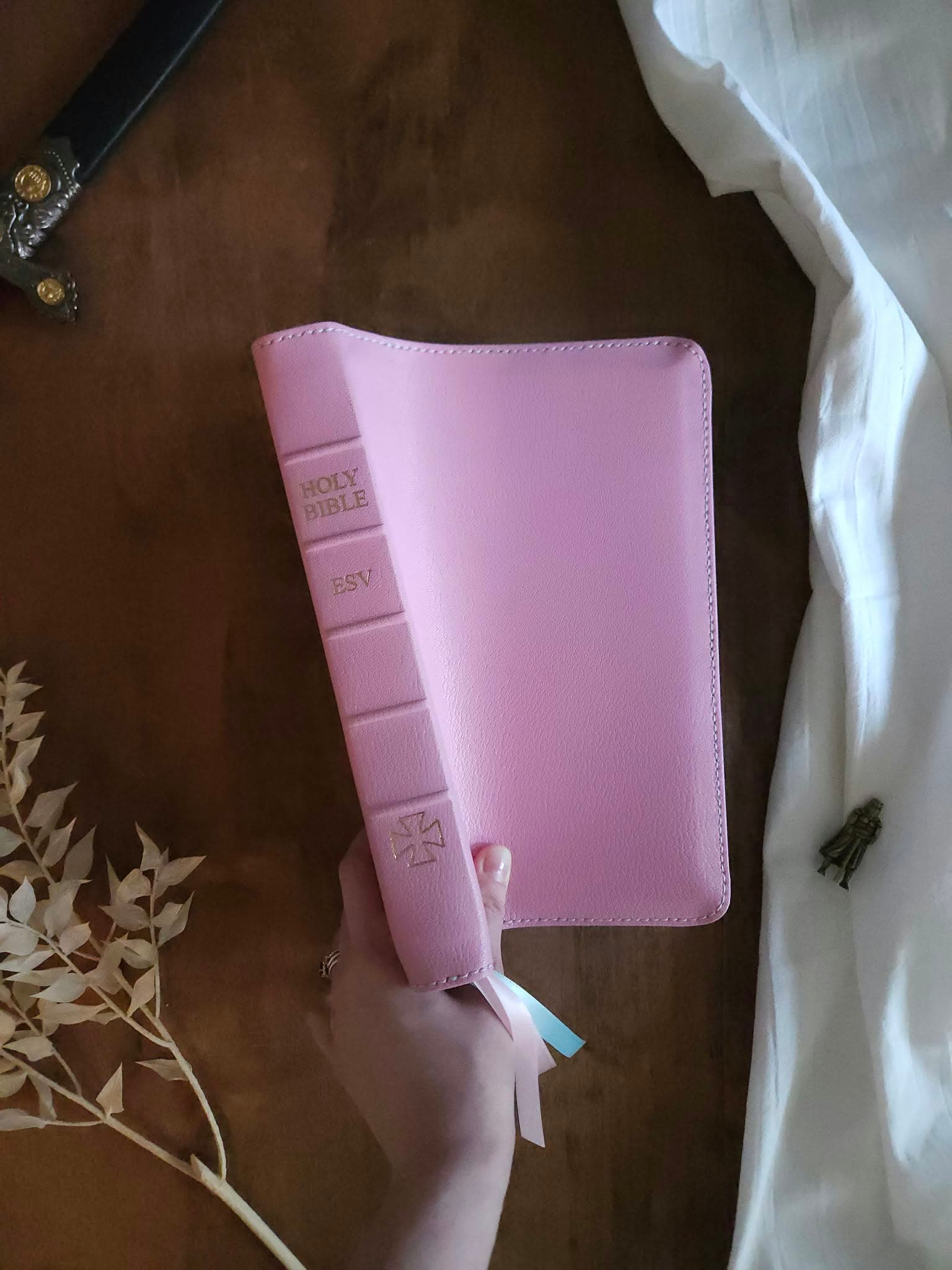 ESV Creeds and Confession Bible Rebind - Alran Sully - Rose view 1