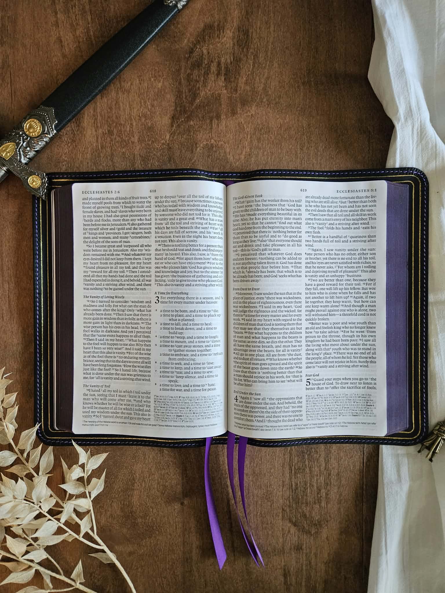 ESV Creeds and Confession Bible Rebind - Black Pebbled Badalassi view 11