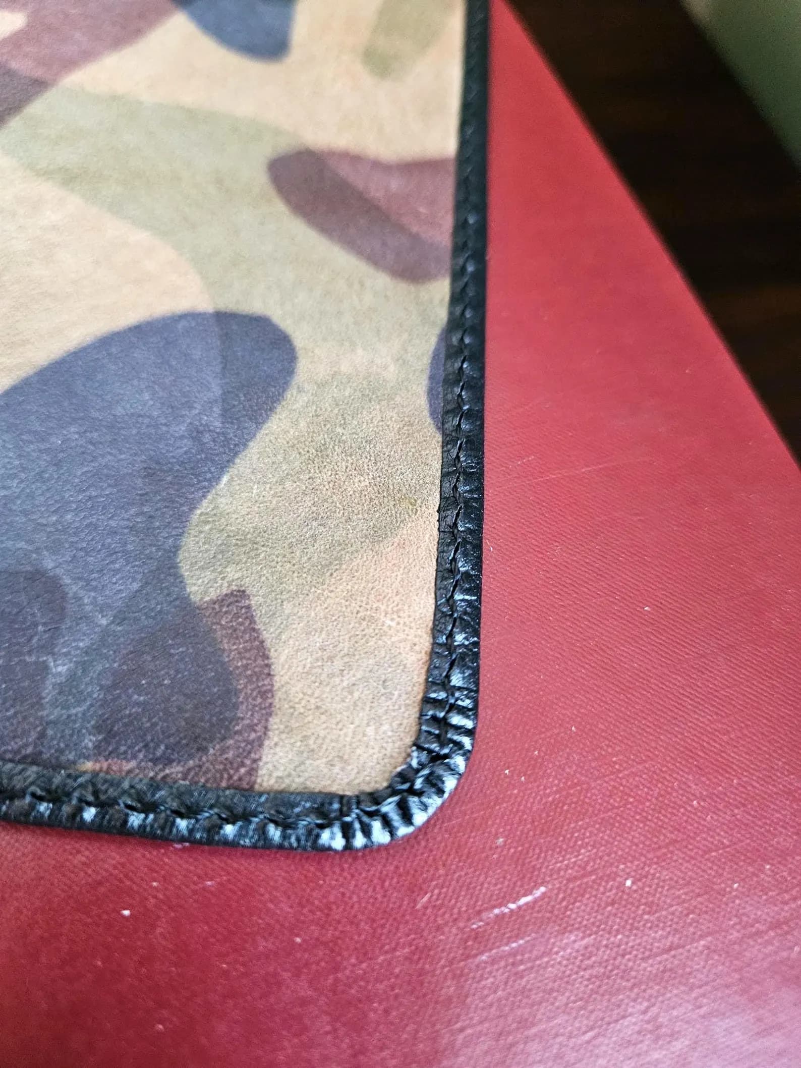 Handmade Black Leather Checkbook Holder view 4