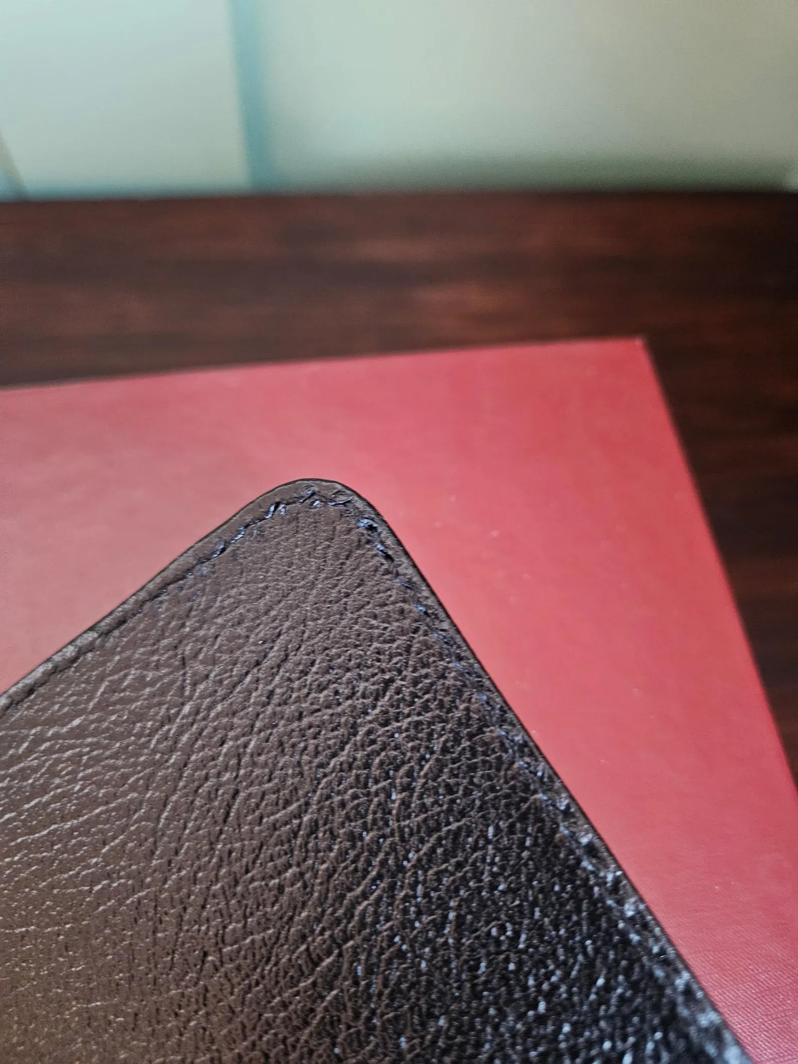 Handmade Black Leather Checkbook Holder view 8