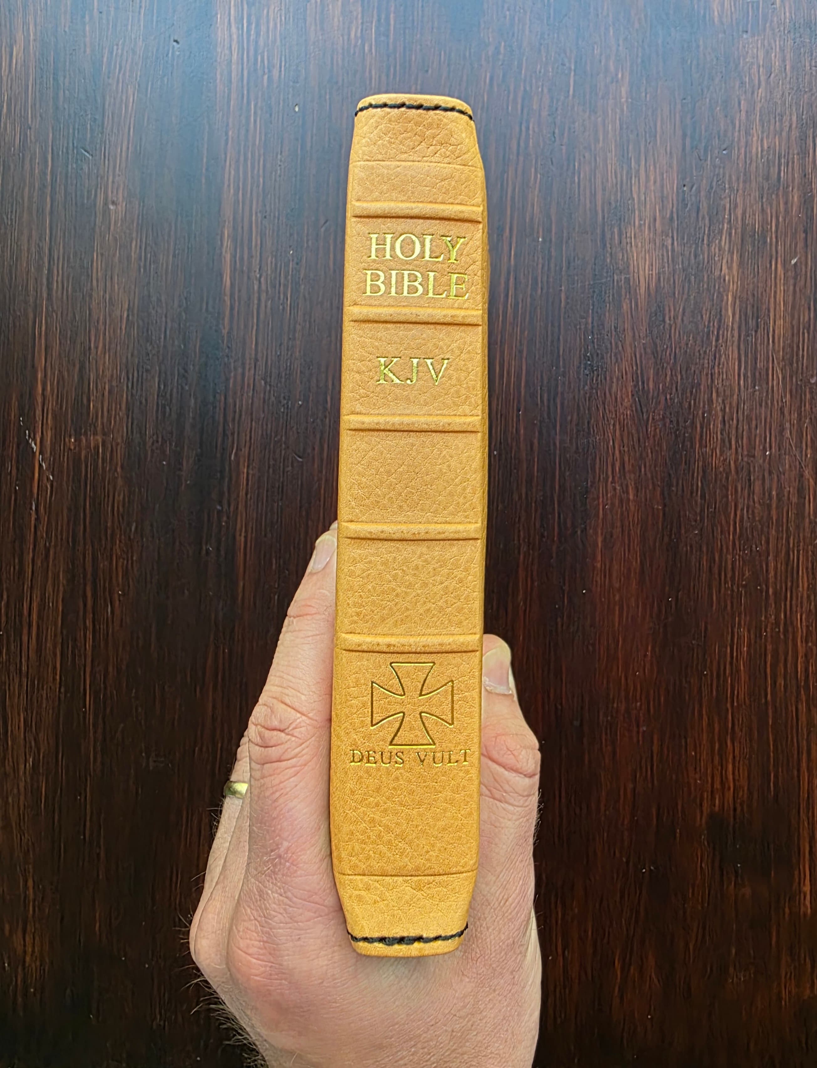 KJV, Compact, Maclaren Edition- Badalassi Pebbled- Bone view 6