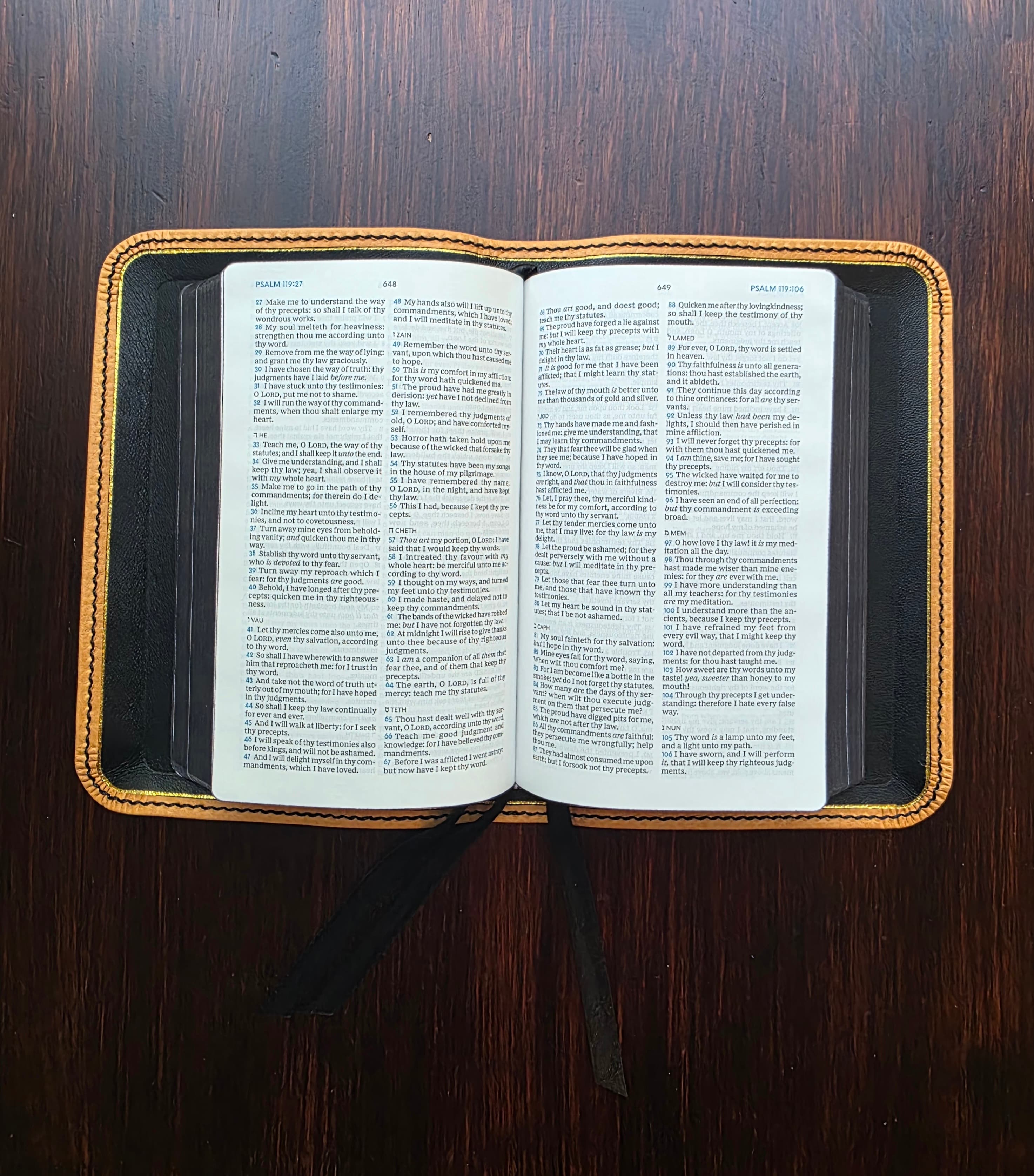 KJV, Compact, Maclaren Edition- Badalassi Pebbled- Bone view 1