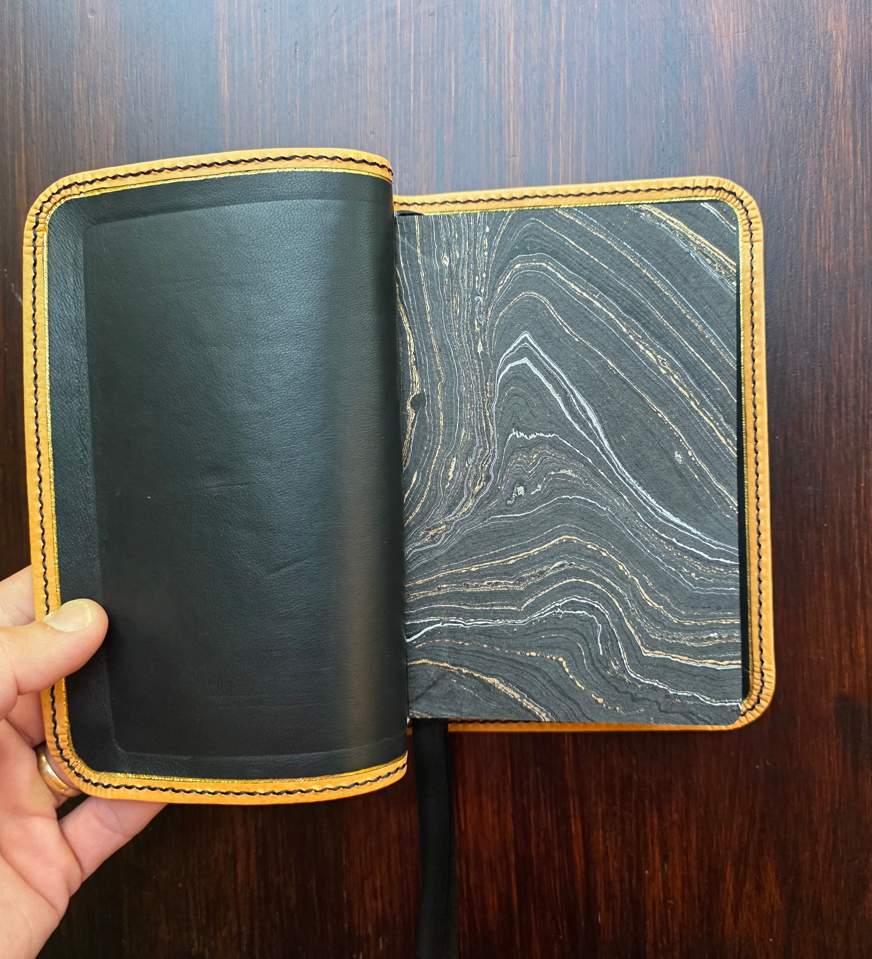 KJV, Compact, Maclaren Edition- Badalassi Pebbled- Bone view 2