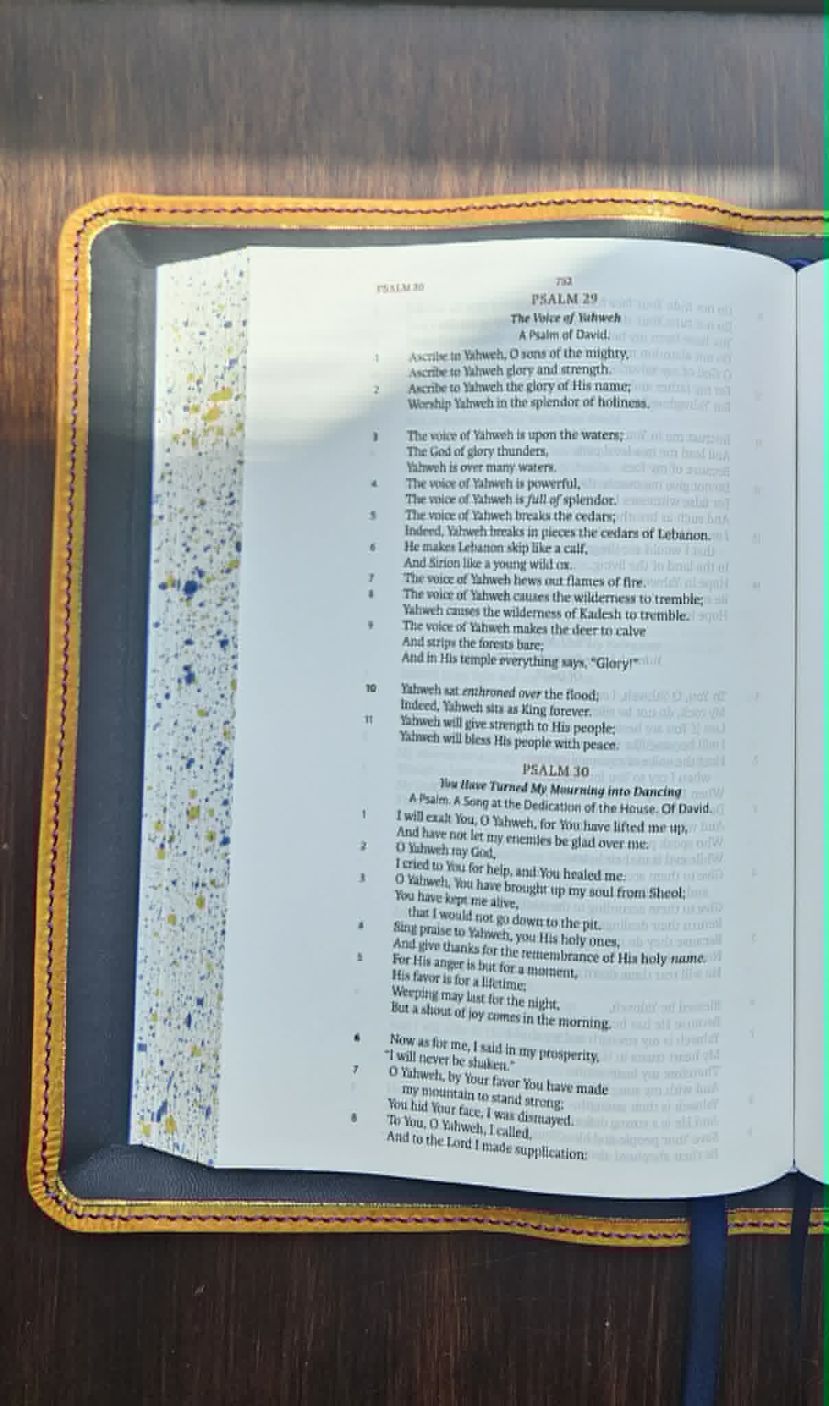 Legacy Standard Bible Rebind Yellow Pebbled Badalassi Carlo view 3