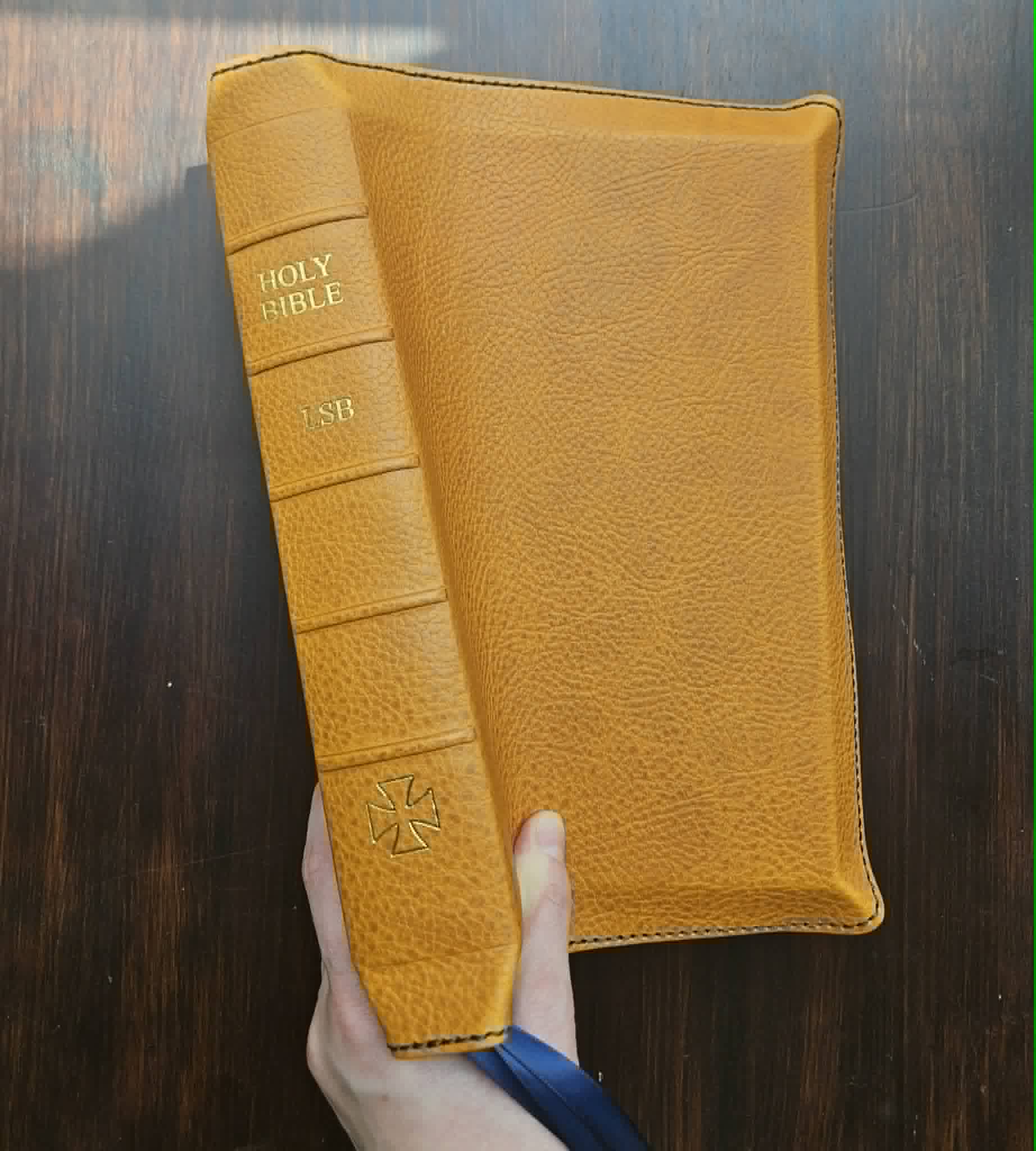 Legacy Standard Bible Rebind Yellow Pebbled Badalassi Carlo view 1