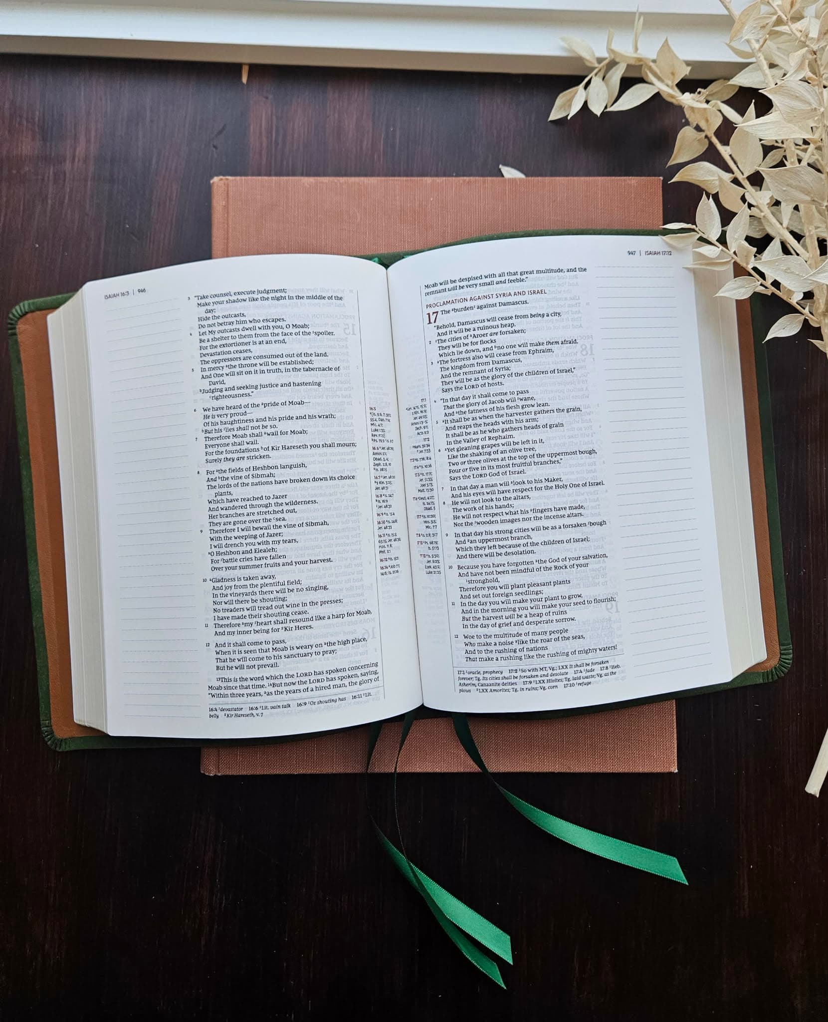 Thomas Nelson - Green NKJV Journaling Bible / Reference Bible / Single Column/ Pueblo Emerald view 2